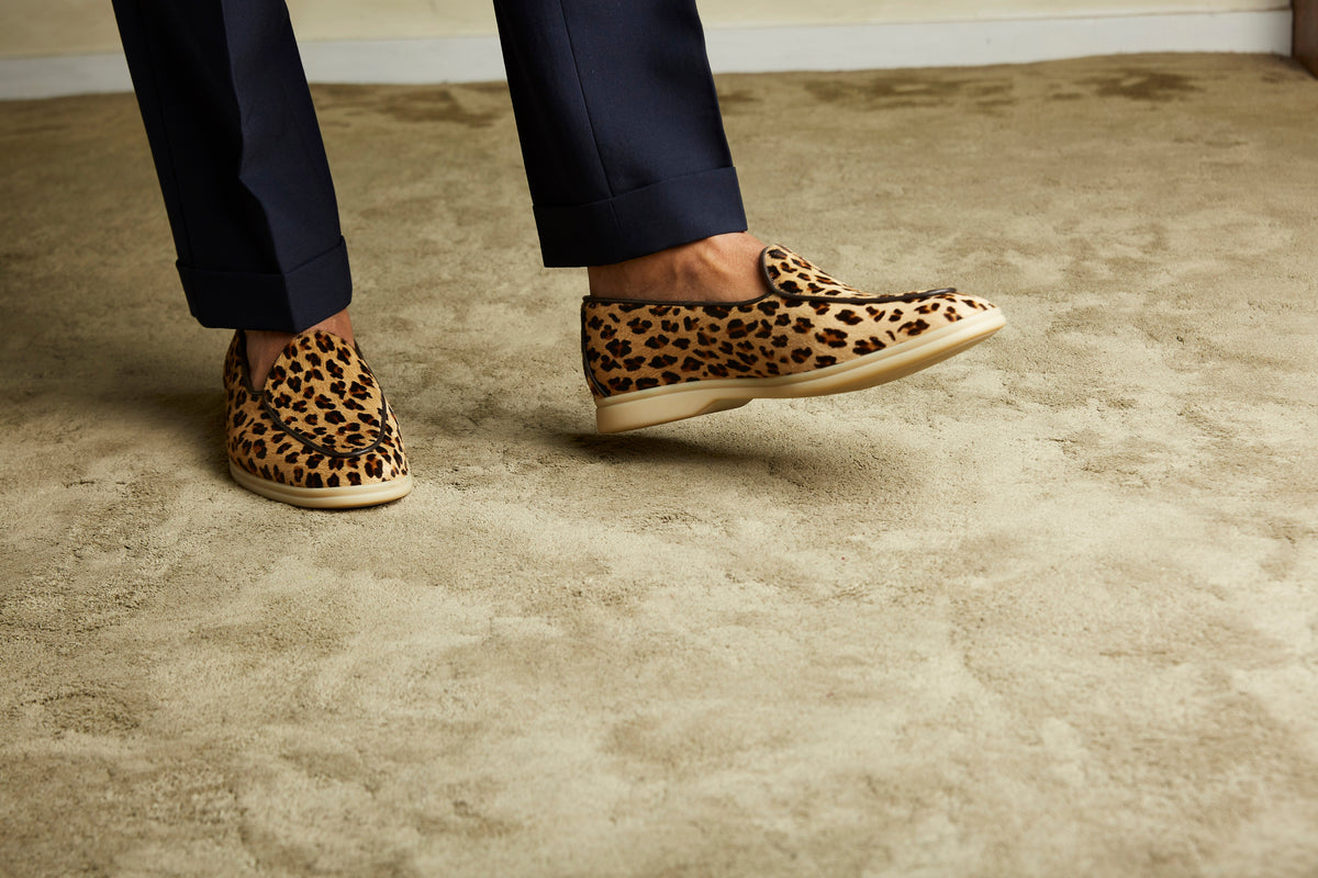 Belgian Loafer in Leopard Print Pony Hair, view 5