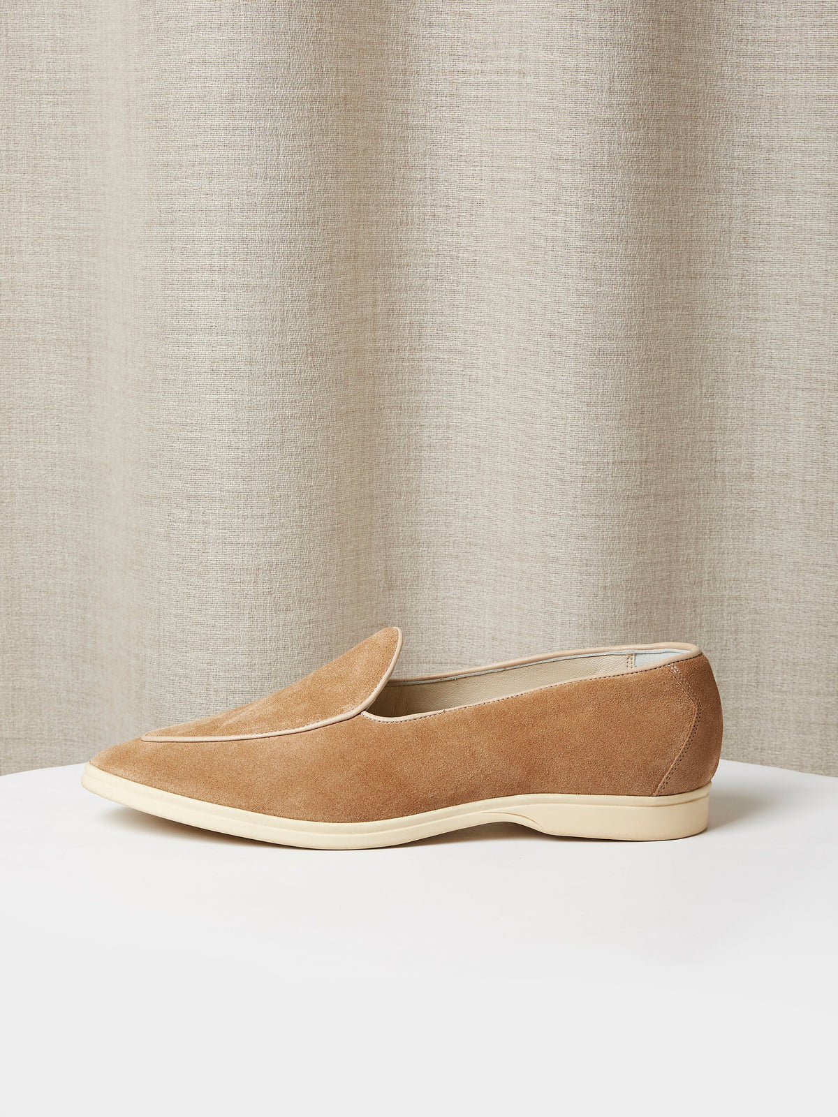 Belgian Loafer in Sand Suede, view 2