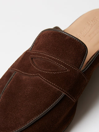 Brown Suede Mules