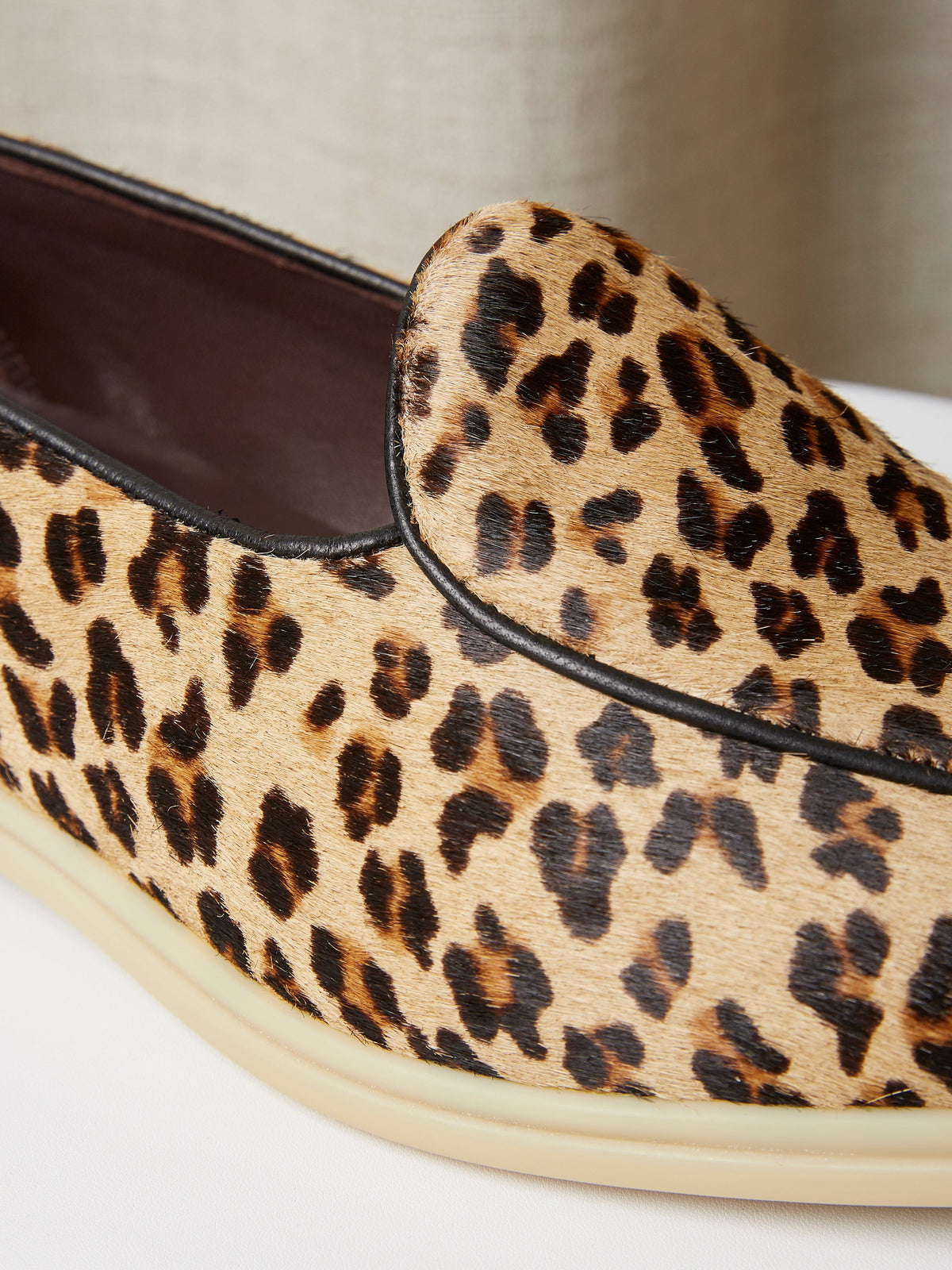Belgian Loafer in Leopard Print Pony Hair, view 4