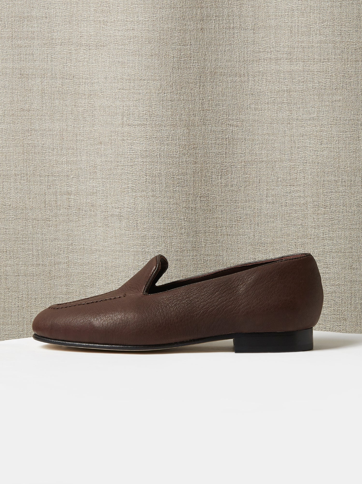 The Pintuck Loafer in Leather, view 2