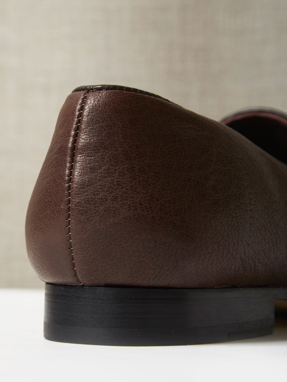 The Pintuck Loafer in Leather, view 4