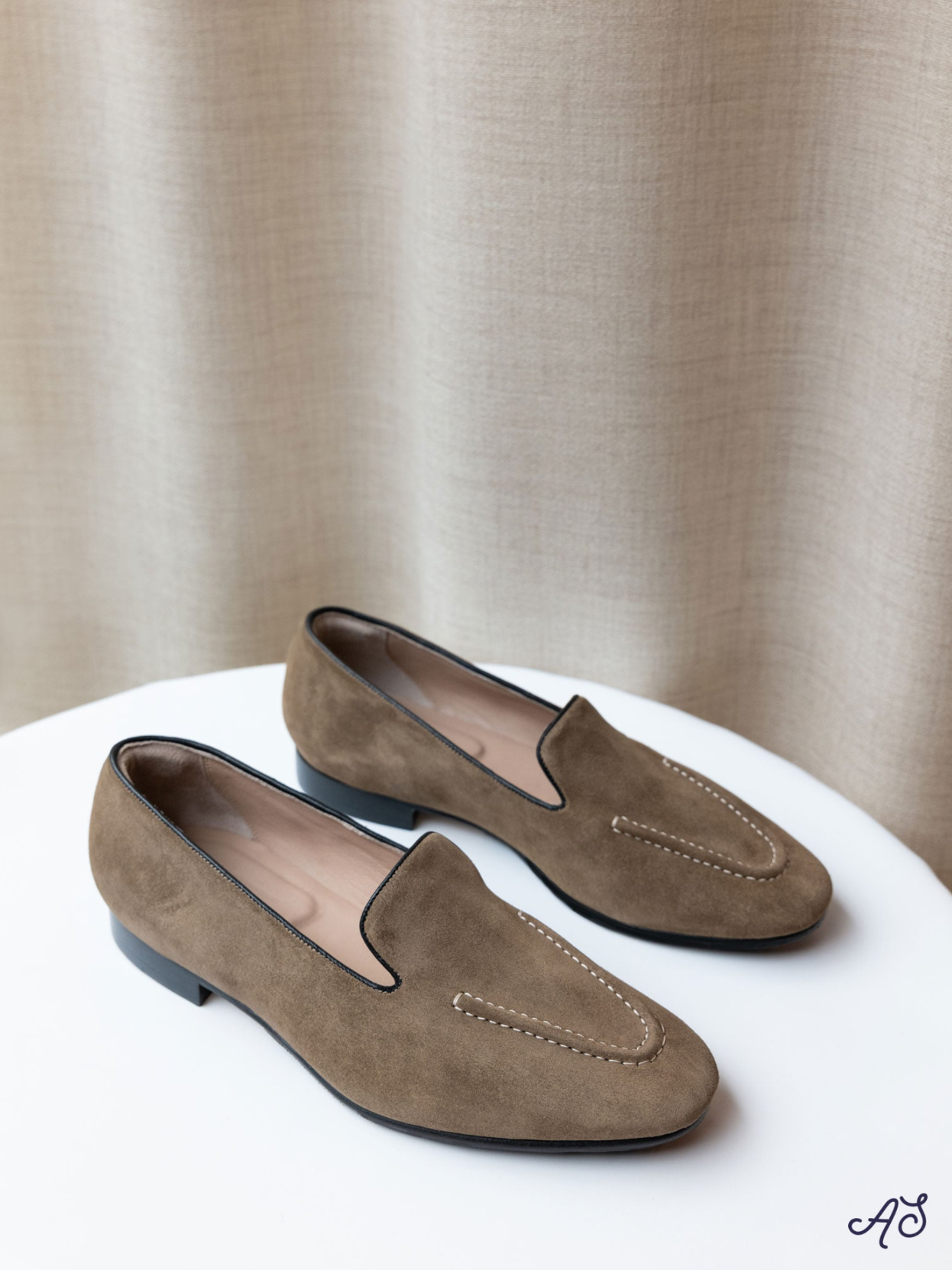 The Pintuck Loafer in Suede, view 8