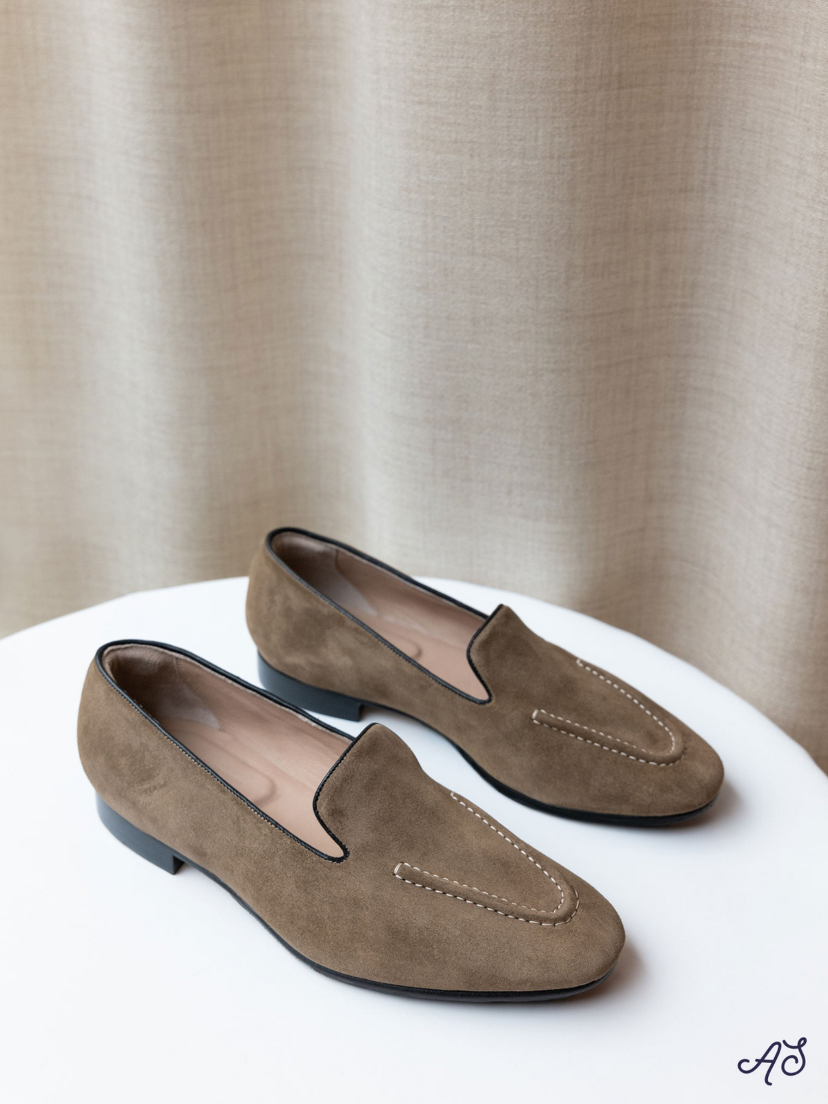 The Pintuck Loafer in Suede, view 8
