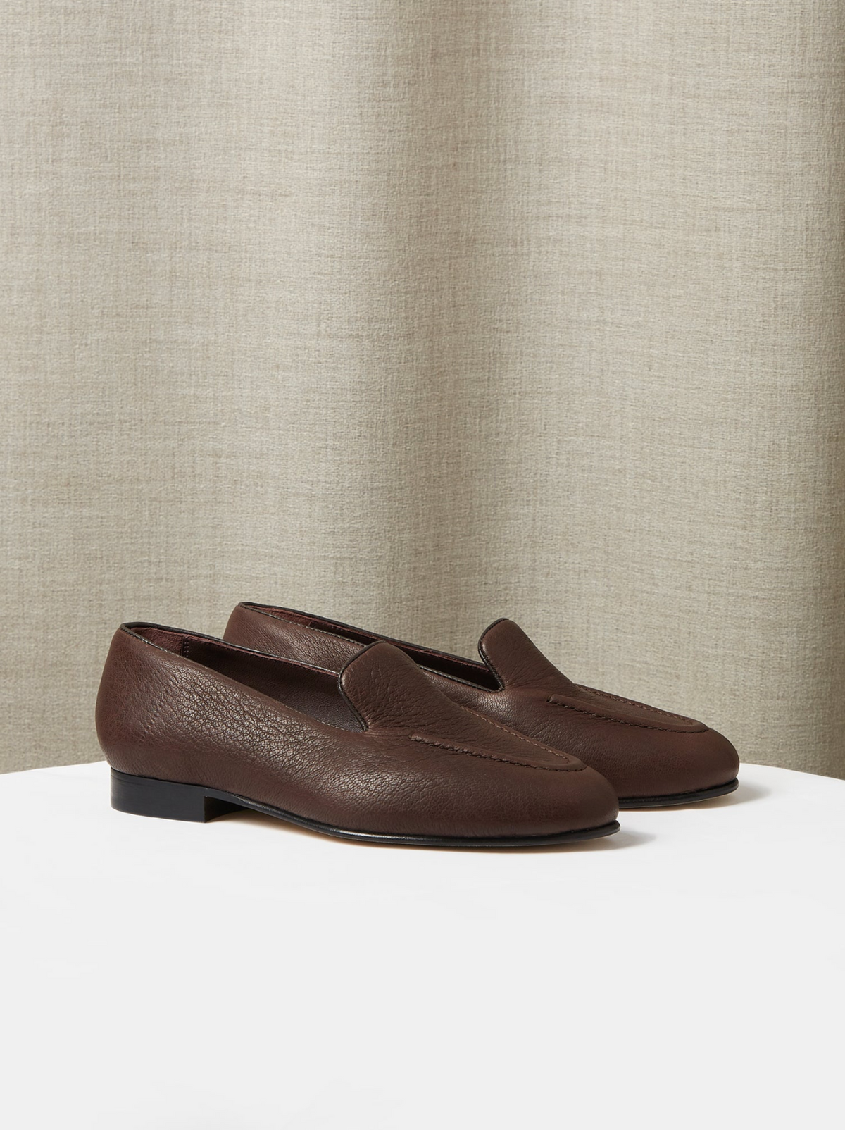 The Pintuck Loafer in Leather, view 6