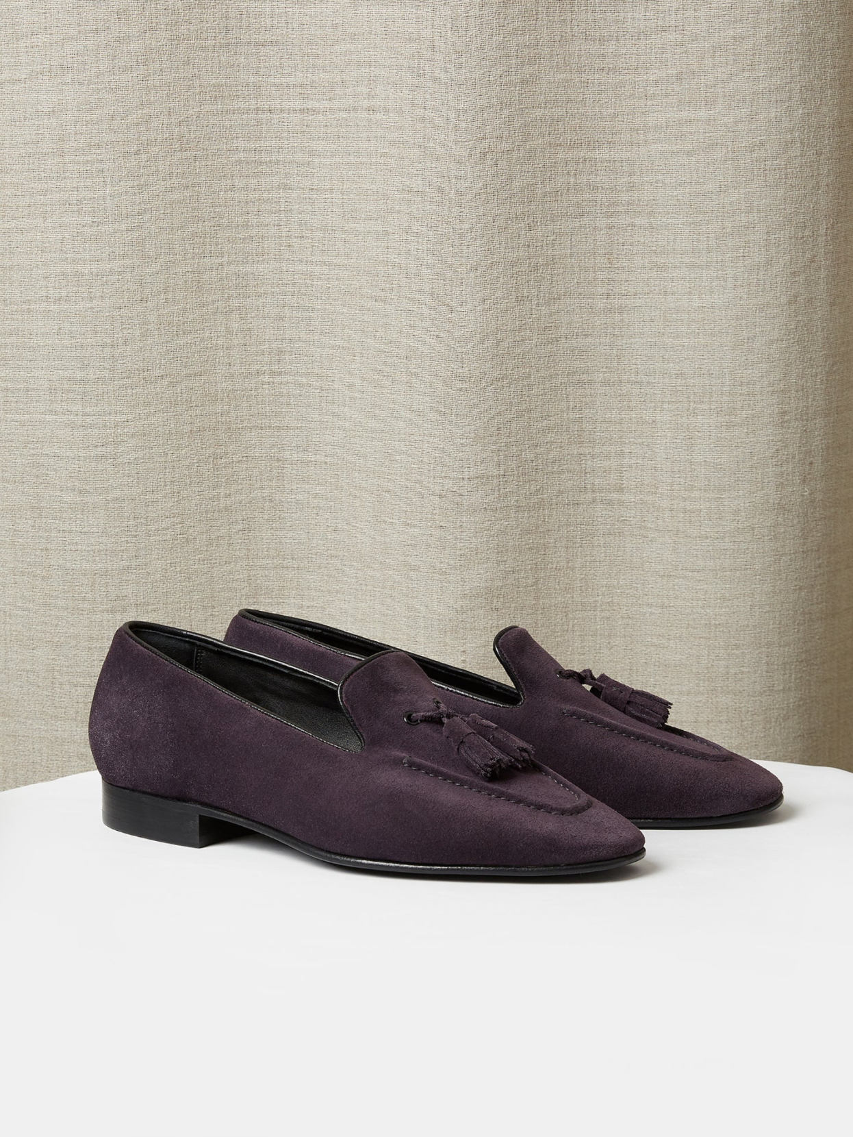 The Tassel Loafer in Suede, view 9