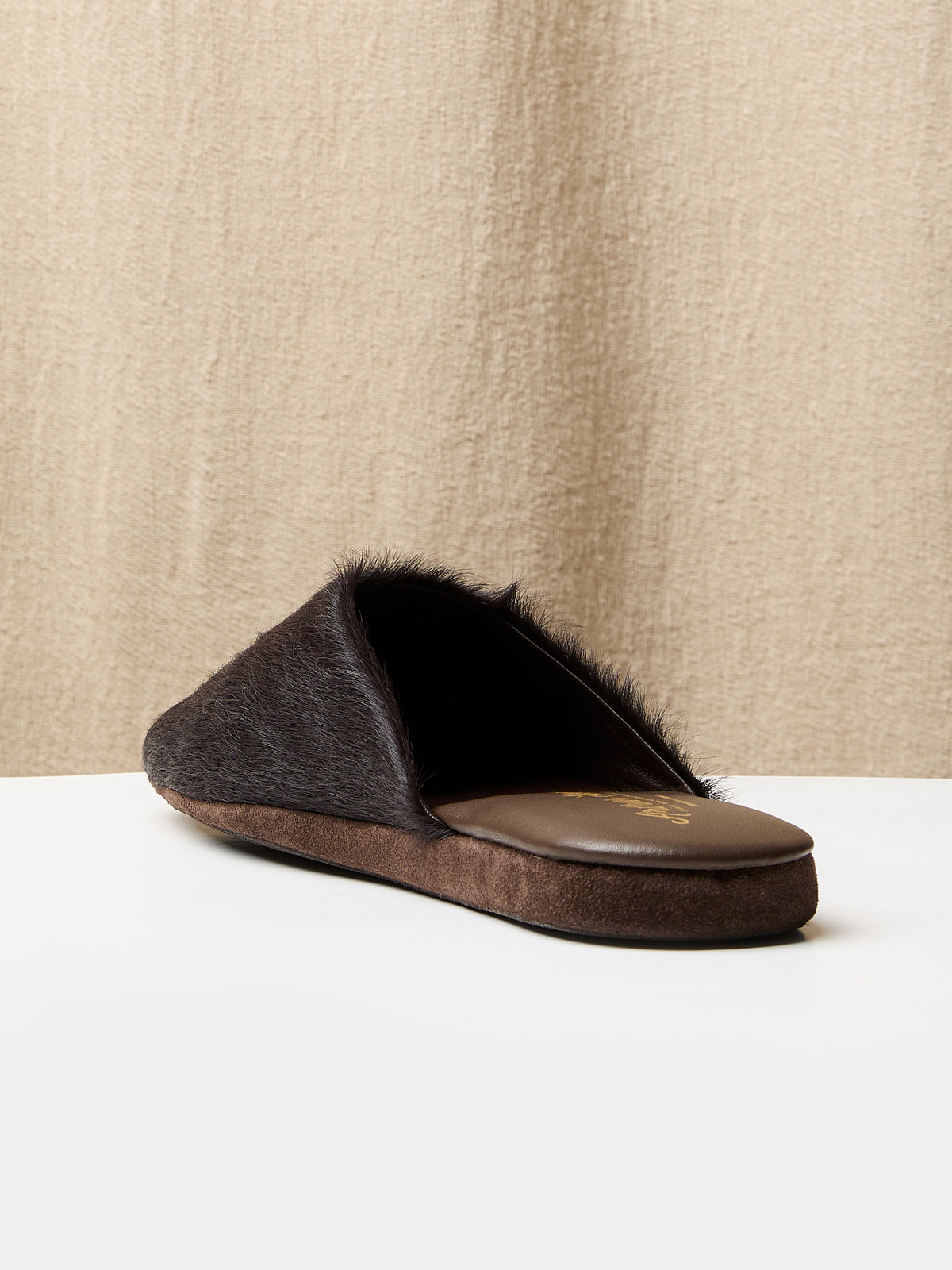 Globetrotter Glide Mule in Brown pony hair, view 4