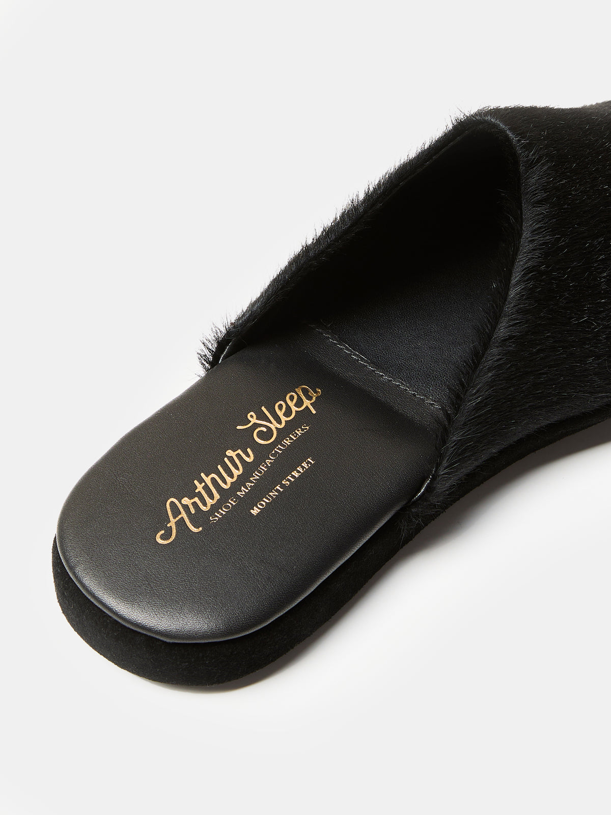 Globetrotter Glide Mule in Black pony hair, view 6