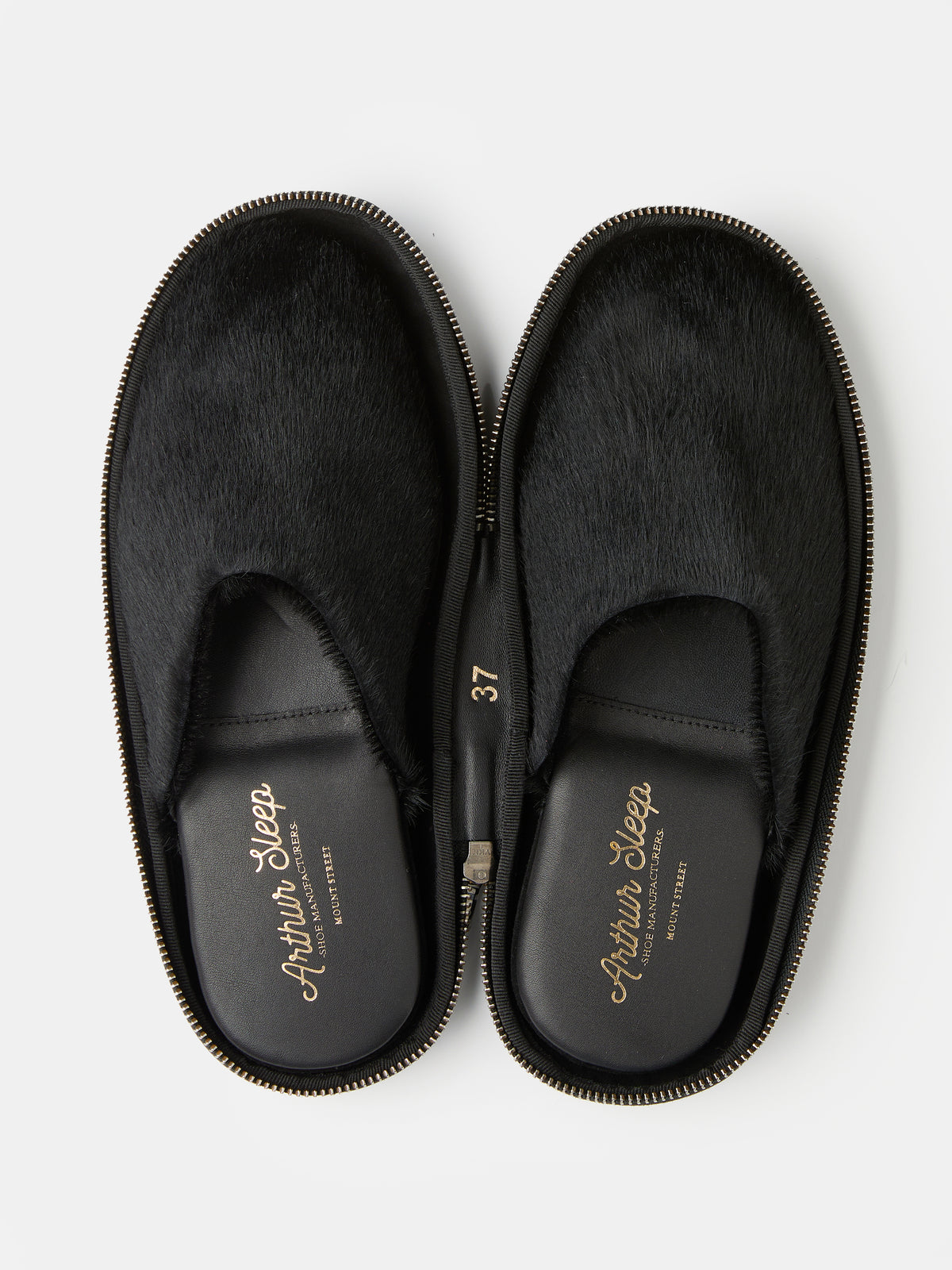 Globetrotter Glide Mule in Black pony hair, view 2
