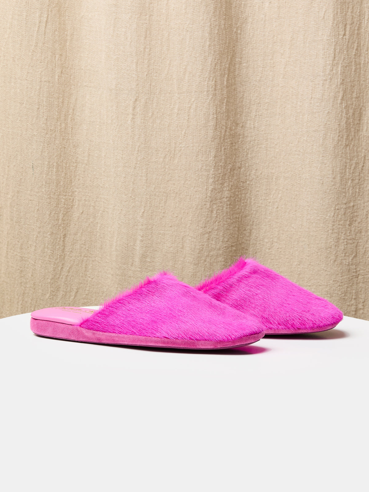Globetrotter Glide Mule in Pink pony hair, view 1