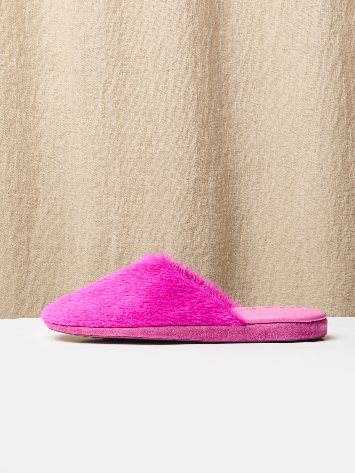 Globetrotter Glide Mule in Pink pony hair, view 2