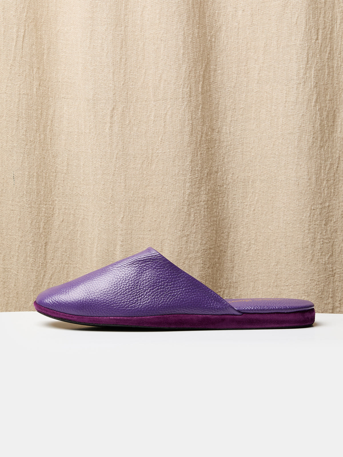 Globetrotter Glide Mule in Imperial violet deer leather, view 2