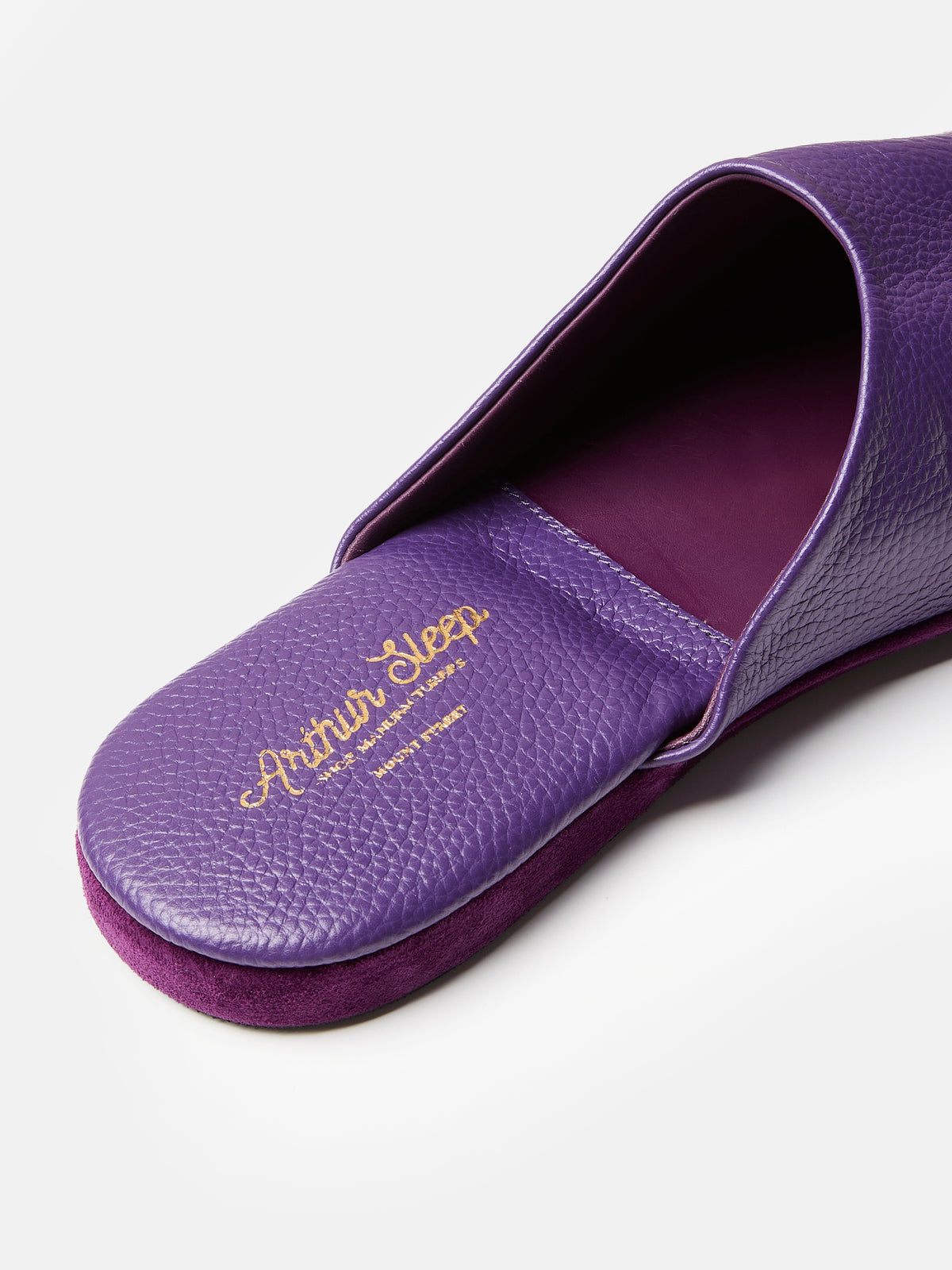 Globetrotter Glide Mule in Imperial violet deer leather, view 5