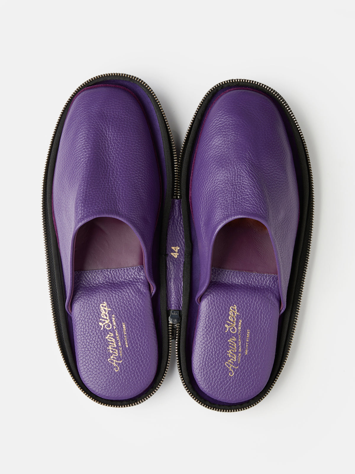 Globetrotter Glide Mule in Imperial violet deer leather, view 6