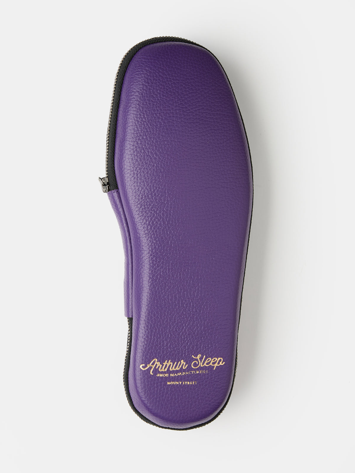 Globetrotter Glide Mule in Imperial violet deer leather, view 7