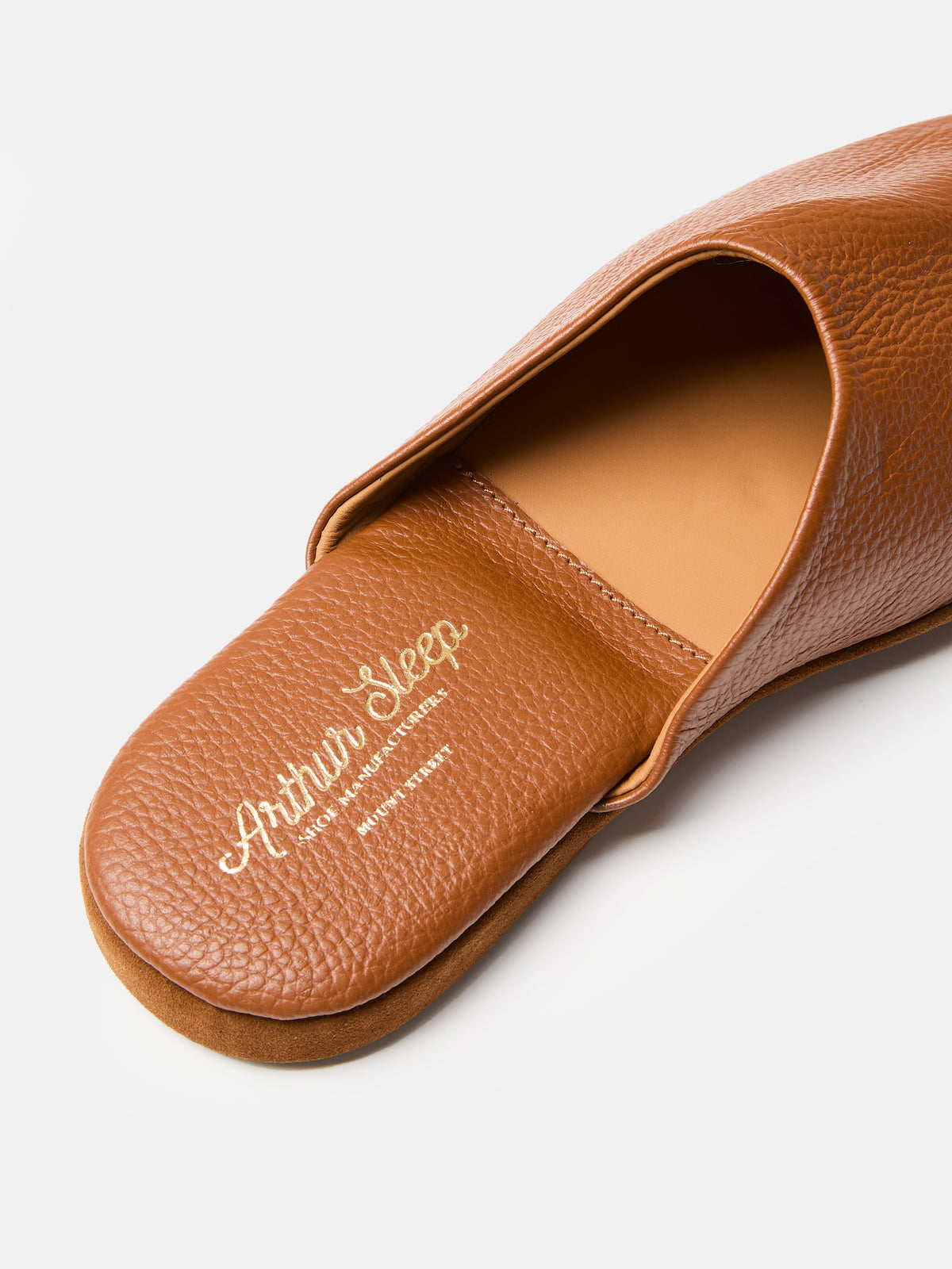 Globetrotter Glide Mule in Saddle tan deer leather, view 5