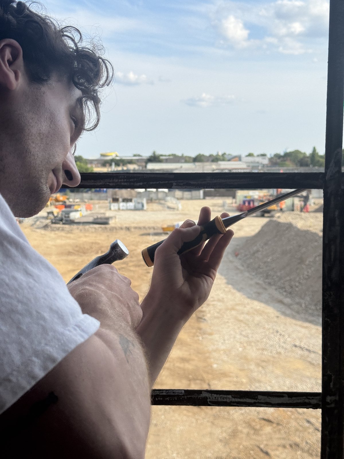 Restoring the windows, looking out over north London