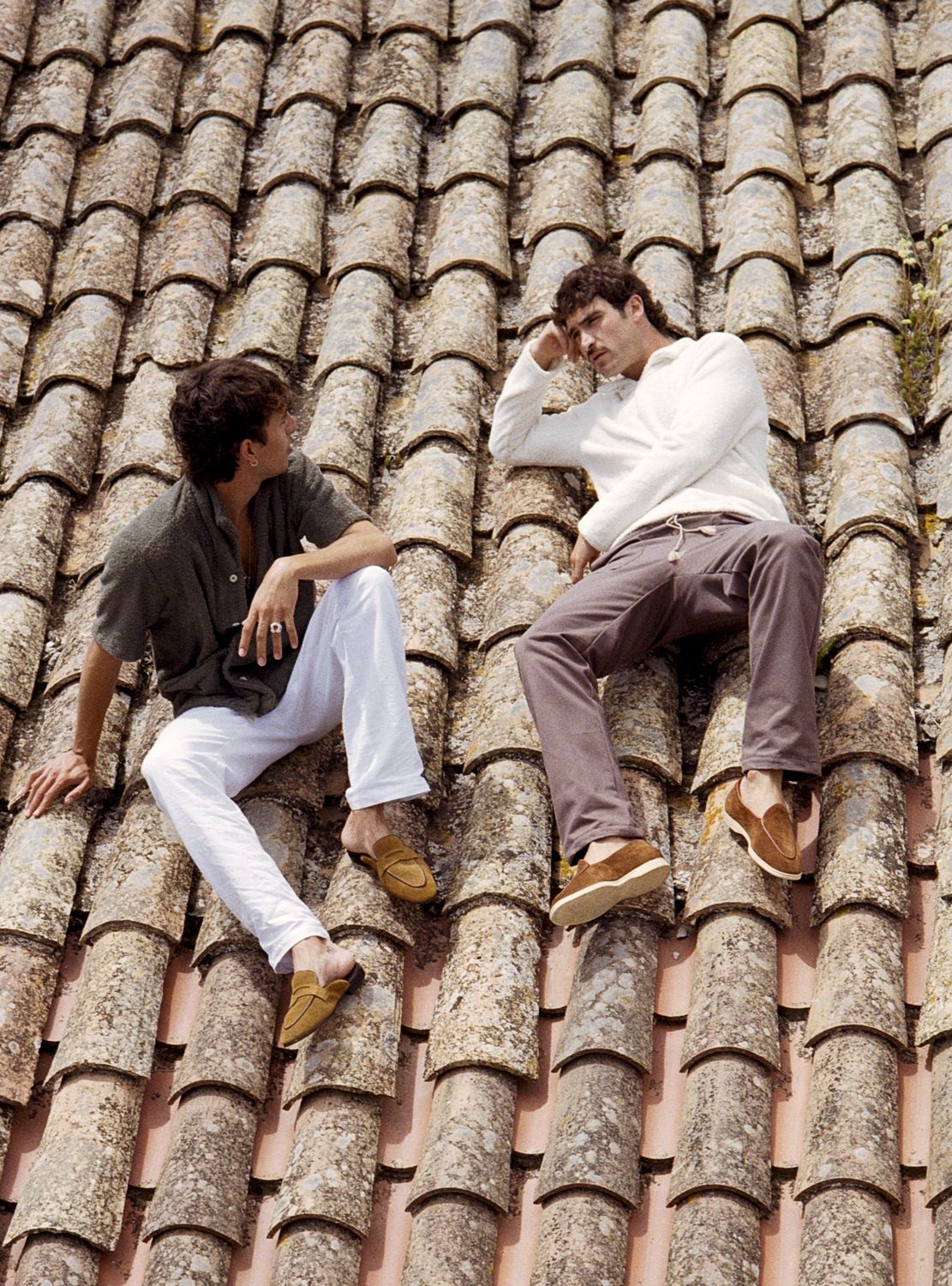 The roof tiles