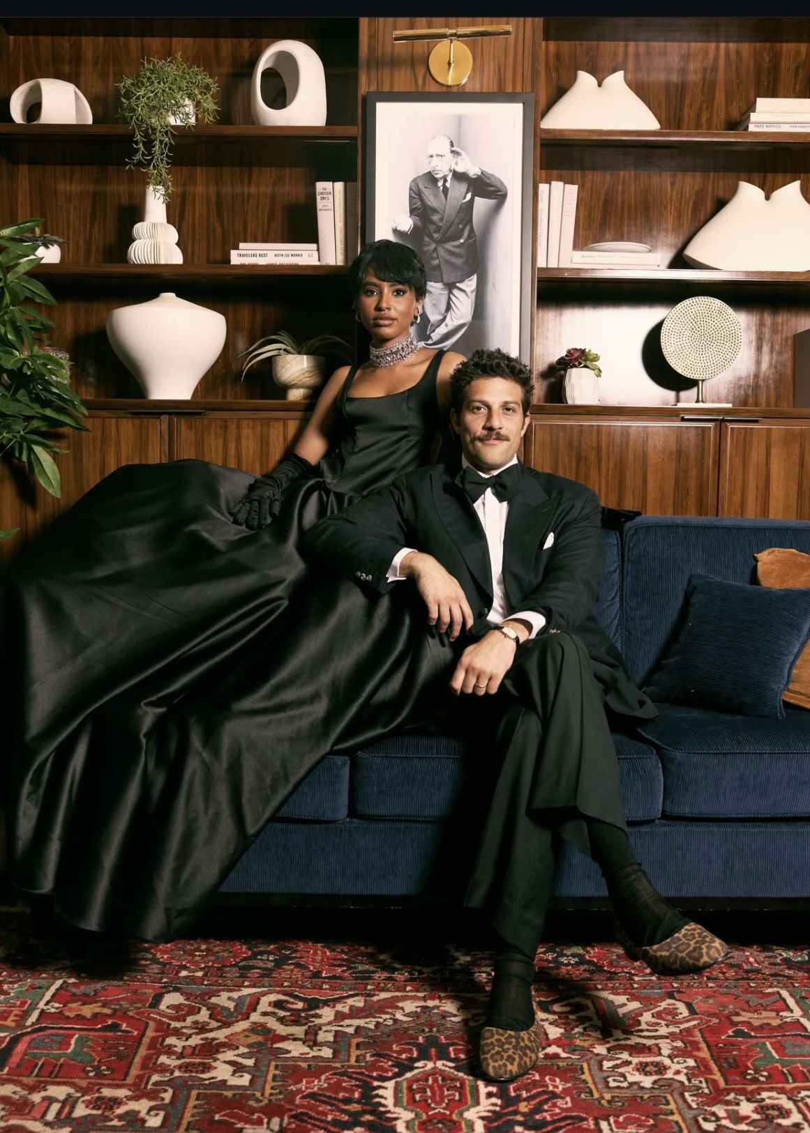 Chey and Ali in black tie
