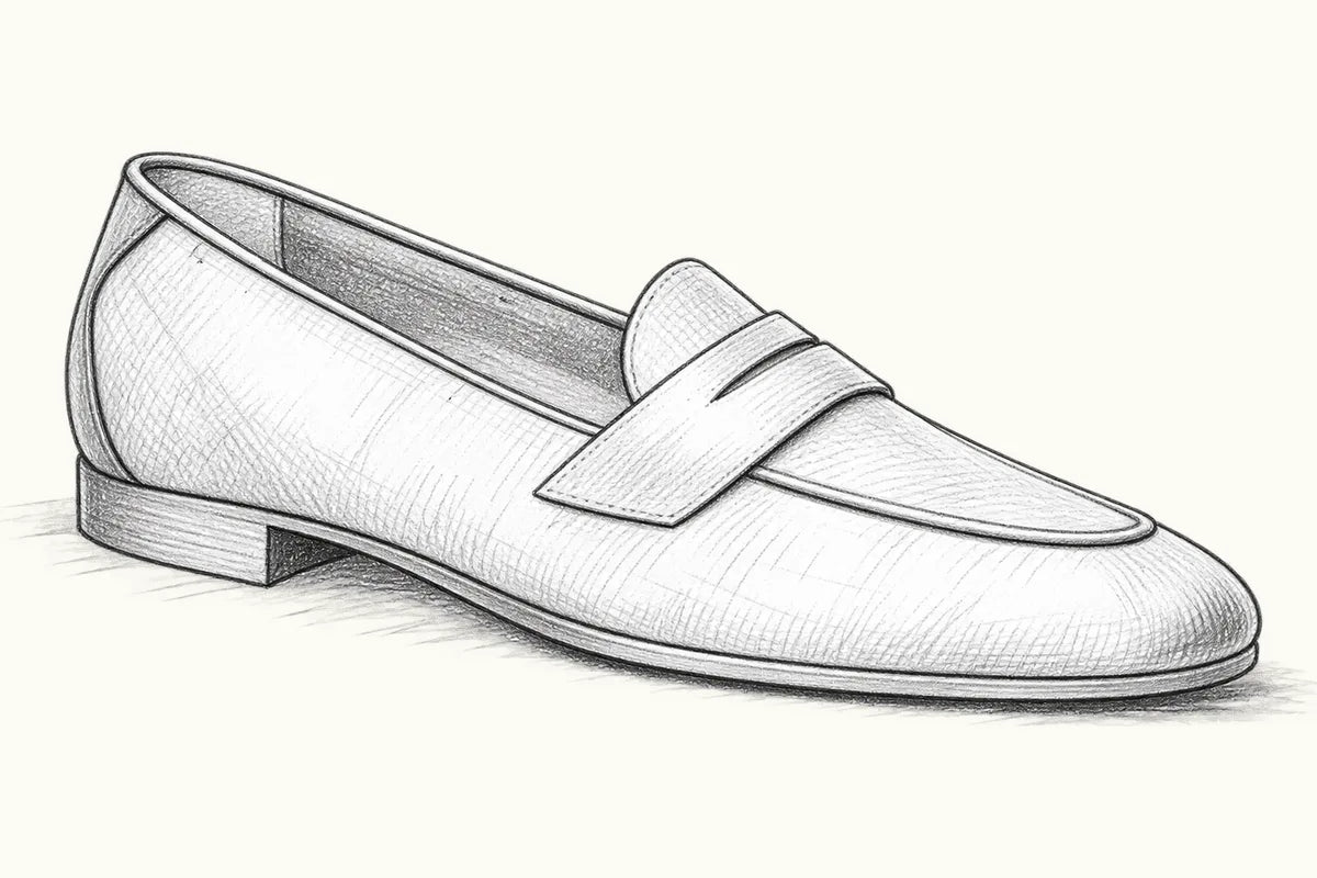 The Penny Loafer, pencil drawing